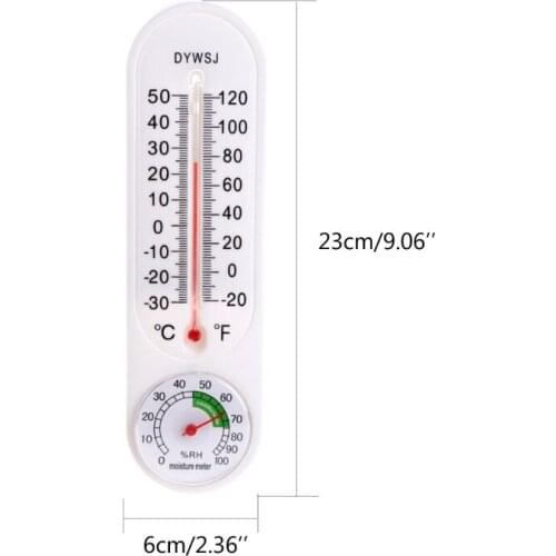 Wall Hung Thermometer Hygrometer Temperature for Indoor Outdoor Garden Office