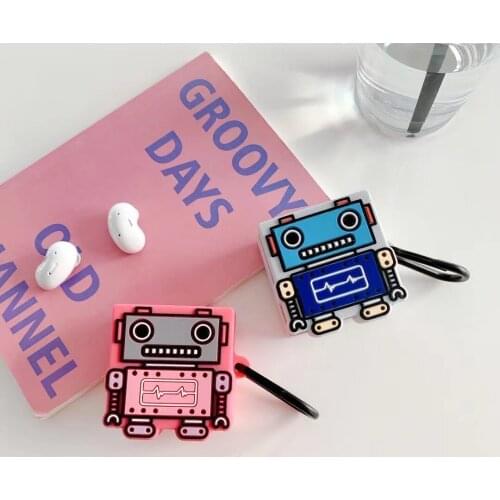 New Cartoons 3D Cute Robot Earphone Cases For Samsung Galaxy Buds Pro Wireless Bluetooth Headset Cover for Buds Live Case Funda
