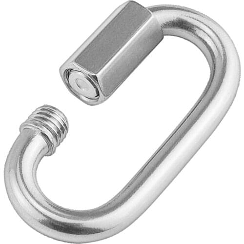 Stainless Steel Climbing Carabiner Screw Locking Quick Link Hook Buckle