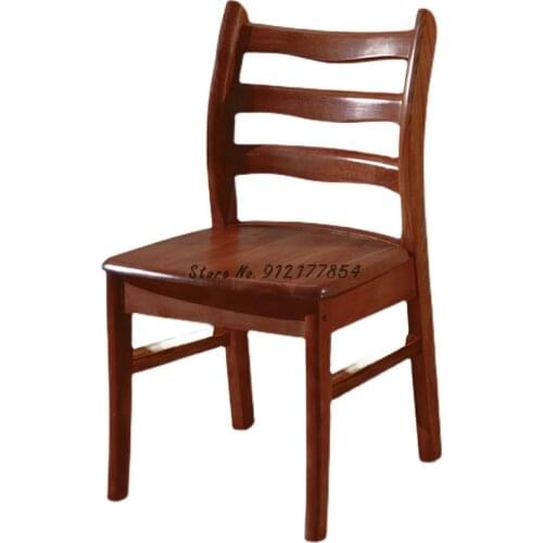 Fully equipped solid wood chair back chair stool dining table and chair modern simple Chinese pure wooden thickened dining chair