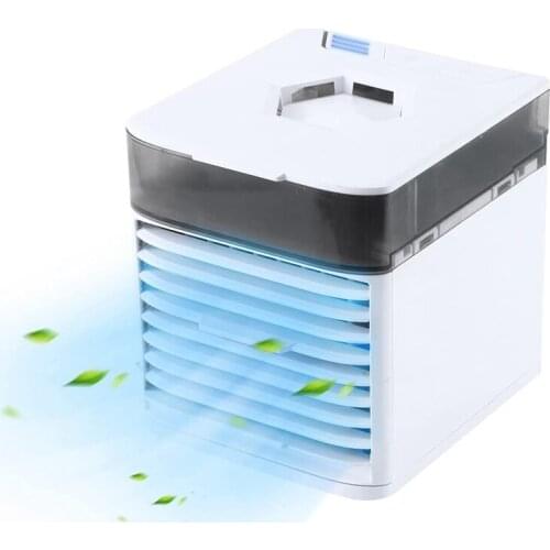 Portable Air Conditioner Quiet USB Air Cooler Fan with 3 Speeds 7 Colors Personal Air Conditioner with LED Light