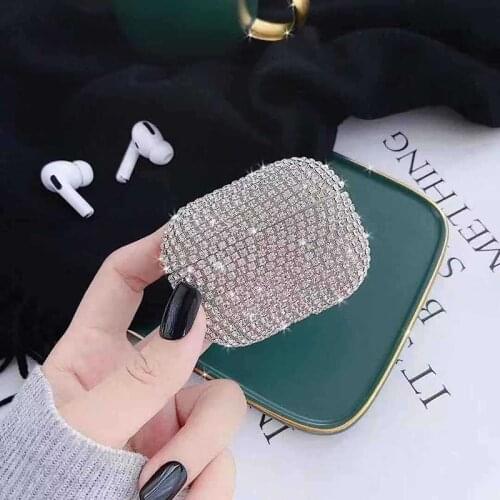Luxury 3D Glitter Bling Hard Earphone Case For Airpods Pro Case Diamond Headphone Earpods Cover For Apple Air pods Pro 3 Case