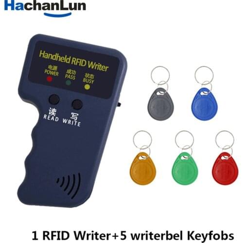 Handheld RFID Copier Writer 125KHz Read EM4100 TK4100 Duplicator Programmer Reader EM4305 T5577 Rewritable ID Keyfobs Tags