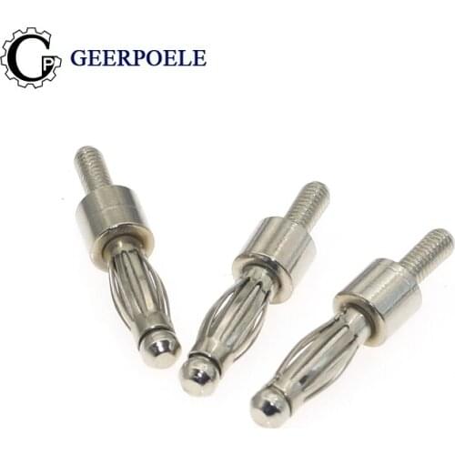 Lantern Type M3 M4 Banana Male Plug Connectors Cold Pressure Audio Plug Solderless Electric DIY