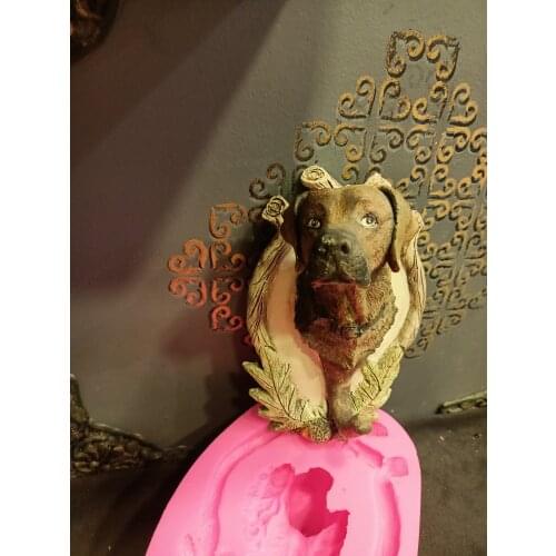 Dog-figured coat hanger silicone mold