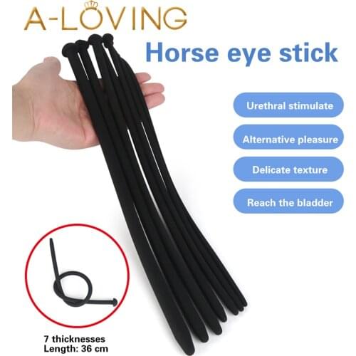 Horse Eye Stimulation Silicone Urethral Catheter Dilator Sounding Penis Plug Insert Urethra Catheter Adult Sex Toys For Men Gay