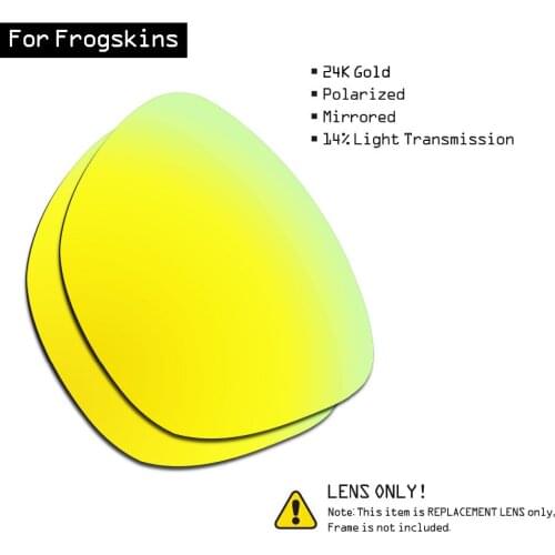 SmartVLT Polarized Sunglasses Replacement Lenses for Oakley Frogskins - 24K Gold