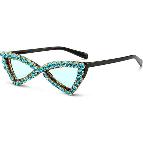 Cat Eye Vintage Steampunk Sunglasses Female Lady Rhinestone Glasses Women Sunglasses Diamond Brand Designer Sun Glasses