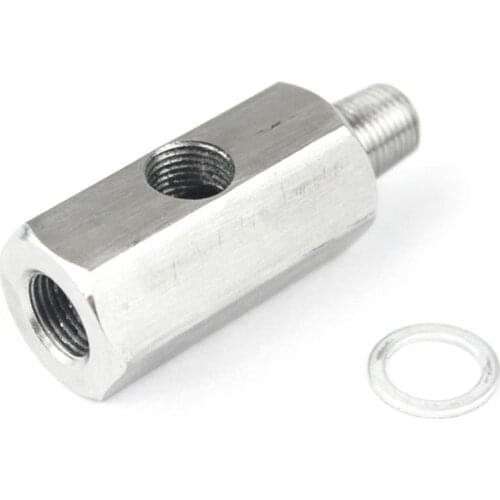 Oil Pressure Sensor Tee 1/8''NPT To Adapter Fitting Turbo Supply Feed Line Gauge Oil Pressure Sensor