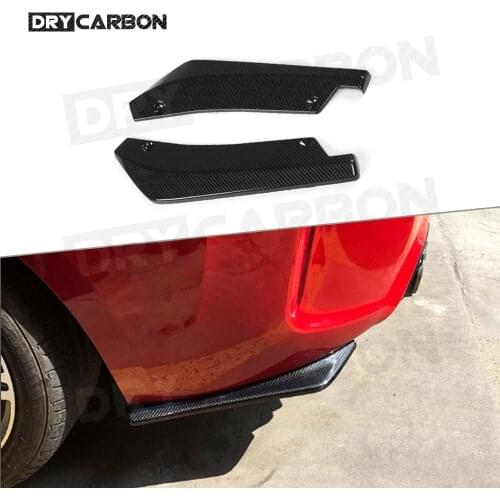 Carbon Look Car Rear Bumper Lip Angle Splitters Diffuser Bumper Lip Diffuser Splitter Scratch Protector For BMW F81 F22 E82 F10