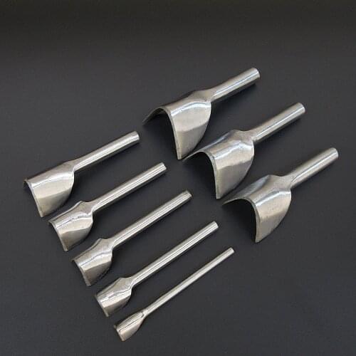 10/ 15mm V Shape Leather Craft Half-Round Cutter Punch Strap Belt Wallet End Tool Diamond Pricking Iron Leather Craft Metal