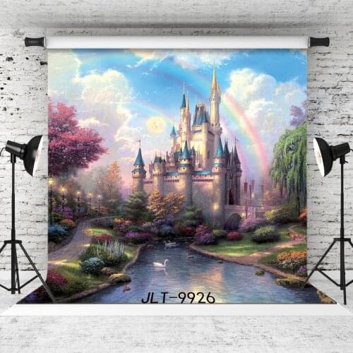 Castle Lake Forest Vinyl Photographic Background for Wedding Portrait Child Baby Shower Customized Backdrop Photocall Studio