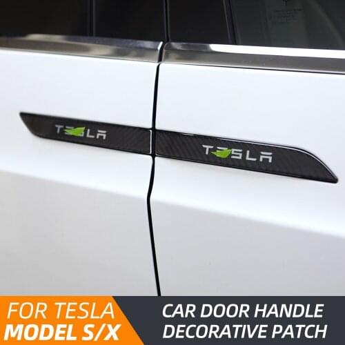 Tesla model S/X 4PCS/Set DIY Door Handle Wrap Eco-friendly Waterproof Decals Decorative Sticker Easy Install Protector Durable