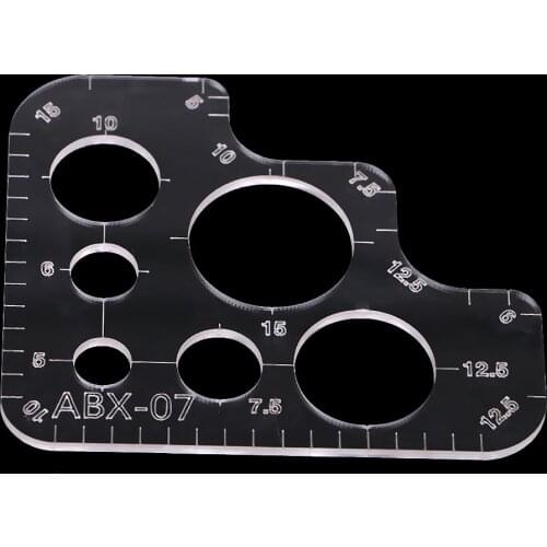 1pcs Acrylic Leather Crafts DIY Wallet Bag Circle Corner Pattern