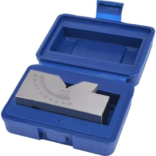 1pc Adjustable Angle V Block 0 to 60 Degree Precision Gauge Micro Milling Setup Angle Blocks with Wrench For Measuring Tools