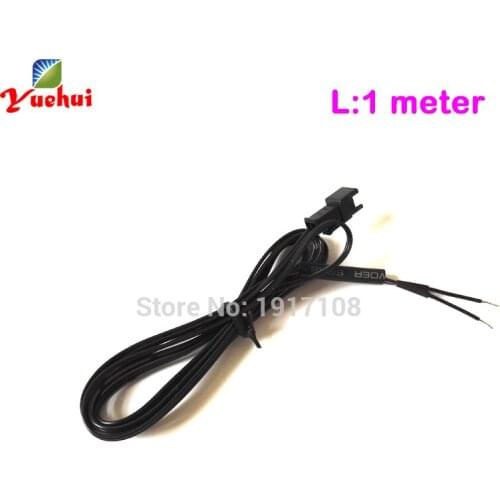 10pcs Male Connection Wire (100 cm) neon wire with 1piece 3.2mm heat shrinkable tube for el wire extension for party decoration