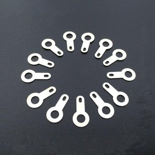 100Pcs Silver-plated Copper Single Head Soldering Terminal M2.2-M10.2 Circular Weld Washer Welding Sheet Soldering Lug