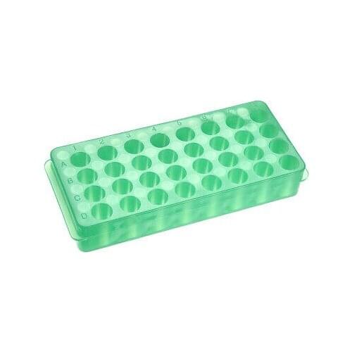 2 Kind of Tube Rack Polypropylene 32-Well Green for 0.2ml, 0.5ml, 1.5ml, 2ml