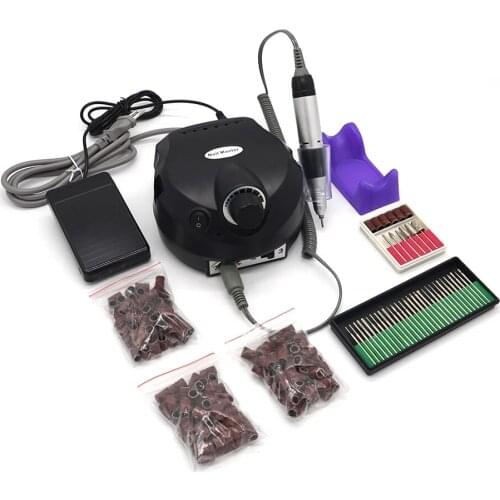 35000 RPM Electric Nail Drill Machine Mill Cutter Sets For Manicure Nail Tips Black Manicure Electric Nail Pedicure File