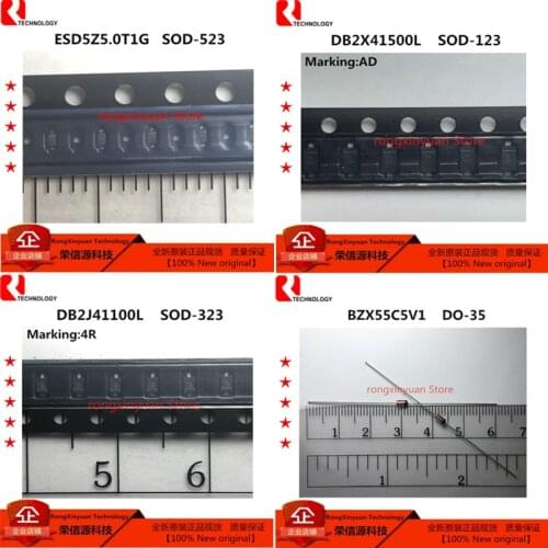50 pcs/lot ESD5Z5.0T1G ESD5Z5.0 DB2X41500L DB2X41500 AD DB2J41100L DB2J41100 4R BZX55C5V1 100% New original