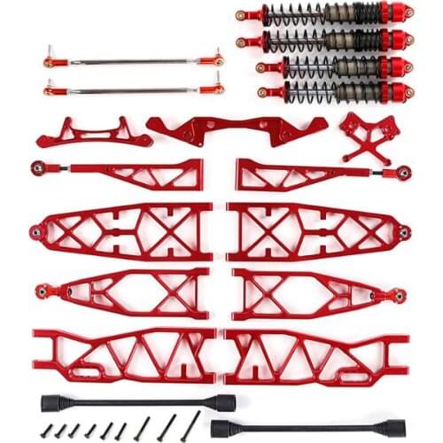 Aluminum Extended Suspension Arm +Shock Absorber+DogBones Set for Baja 5B Upgraded conversion parts