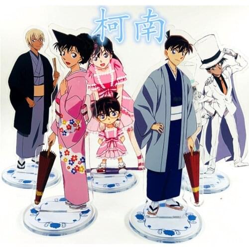 Anime Detective Conan Kudou Shinichi Mouri Ran Acrylic Stand Model Toys Laser Figure Action Desk Decoration Toy