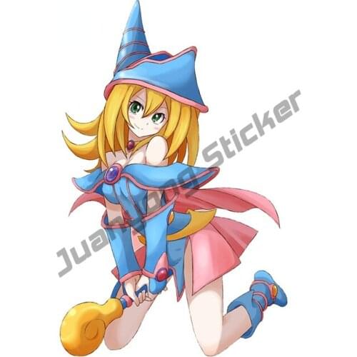 Dark Magician Girl Yu-Gi-Oh Anime Car Sticker Waterproof Car Assessoires for Rear Windshield RV Camper Laptop Decal PVC13x8cm