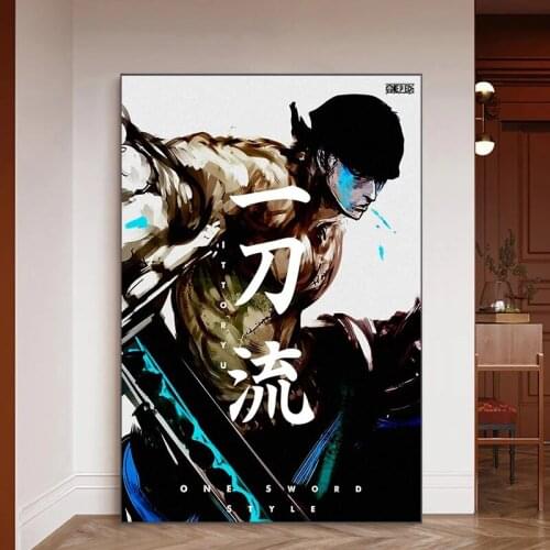 Anime Zoro Canvas Posters and Prints Picture Anime Figure Painting Home Wall Art Decor Living Room Bedroom Decoration Cuadros