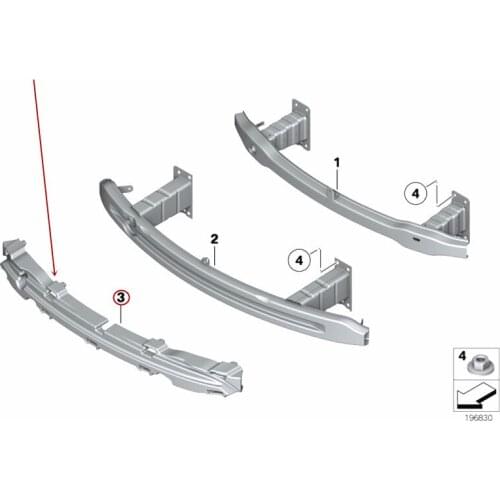 Car Front bumper foam Buffer block Suitable for X1 E84 X1b mw18i 20i 25i 2009-2015 Foam piece Anti-collision foam Bumper foam