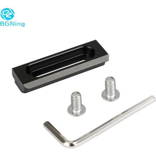 BGNing Aluminum Alloy Standard 60mm NATO Rail Quick Release Bar 1/4"-20 Thread Screw for Black Magic Camera Accessories