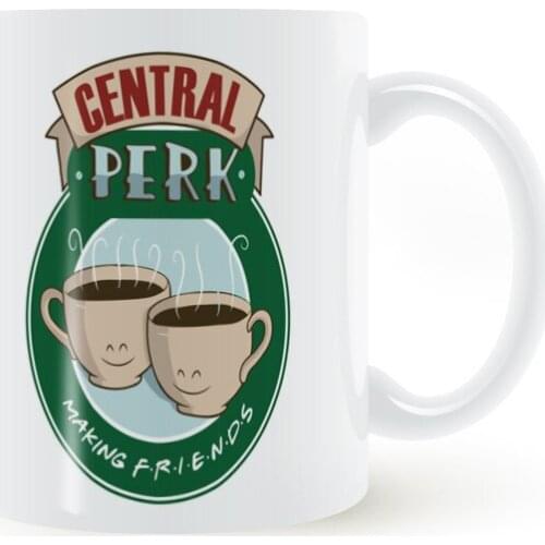 Central Perk Making Friends Mug Simple Creative White Ceramic Coffee Mug Home Moring Milk Cups Mug