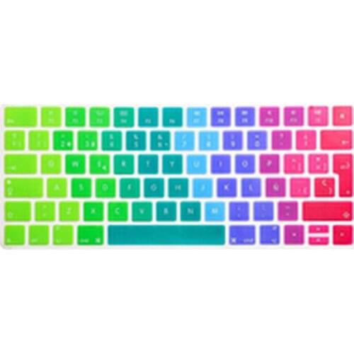 Spanish Rainbow Keyboard Cover Silicone Skin Protector For Apple Magic Keyboard MLA22B/A EU/UK European Keyboard Layout
