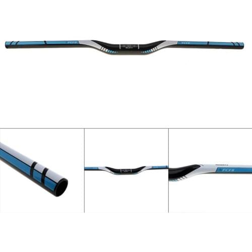FCFB Carbon Fiber+3k Glassy 22.2-31.8mm T800 Carbon Fiber Mountain Handlebar for Mtb Bike with Blue / Red / Green color