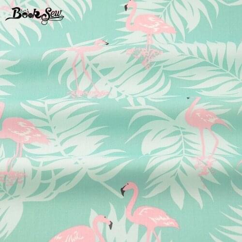 Booksew Cotton Twill Fabric Red-crowned Crane Pattern For Bed Sheet Craft Patchwork Quilting Home Textile Sewing Cloth Tecido