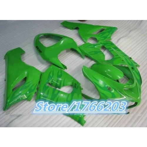 Custom race ABS kit for ZX6R fairing kit 05 06 05 06 2005 2006 motorcycle body work beautiful all green Ning
