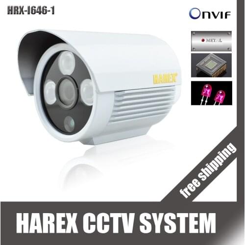 1280*720P 1.0MP array leds IP Camera ONVIF Waterproof IR CUT Night Vision Plug and Play with bracket, free shipping