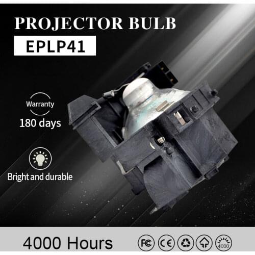 A+ Quality and 95% Brightness Projector Lamp Buld ELPLP41 For EPSON EMP-S52 EMP-S5 EMP-T5 EMP-X5 EMP-X52 EMP-S6 EMP-X6 EMP-260