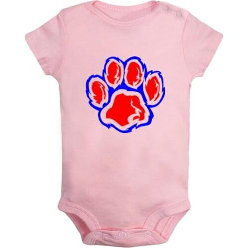 WILD CAT PAW Call For FNV NCR Flag NIA California Printed Newborn Baby Girl Boys Clothes Short Sleeve Romper Outfits 100% Cotton