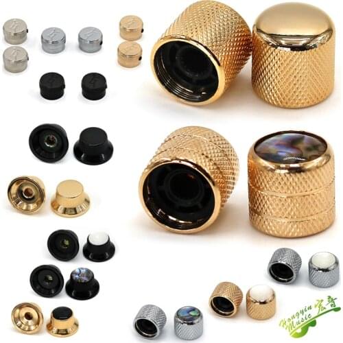 Korean electric guitar bass potentiometer knob cap electronic cap color shell UFO cap gold silver black volume timbre