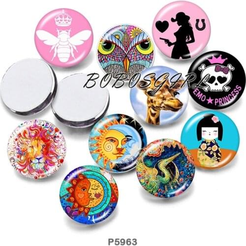 SUN Animal GIRLS 12mm18mm 20mm Snap button jewelry DIY Bracelet Round photo glass cabochons P6080