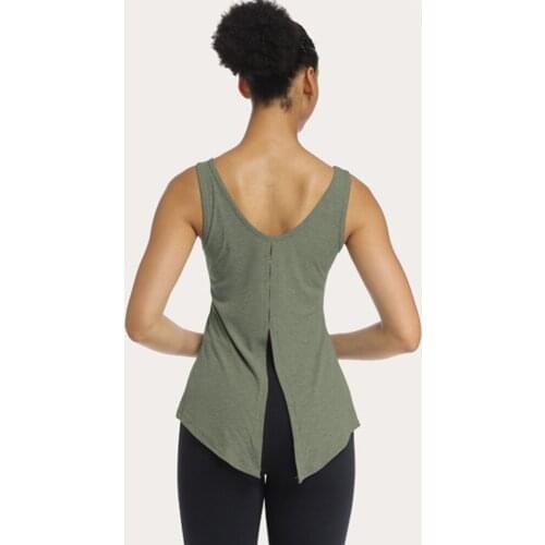 Summer Women Yoga Shirt Solid Breathable Casual Sport Women Gym Wear Tie Back Sports Tank Tops For Fitness