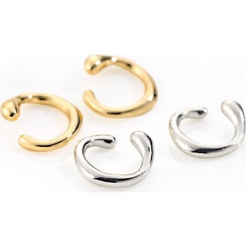 Irregularly Twisted Simple Round Earrings Without Piercing. Ladies Ring Cartilage Ear Clips, Popular Jewelry. Wholesale