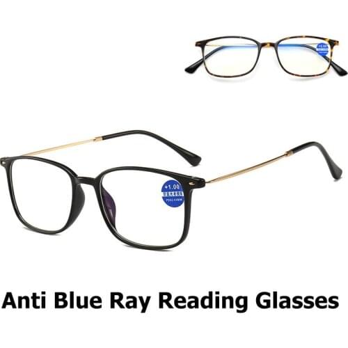 Reading Glasses Unisex Anti Blue Ray Reading Glasses Hyperopia Glasses With Diopter Plus +100 To +400 Spec Anti Blue Light
