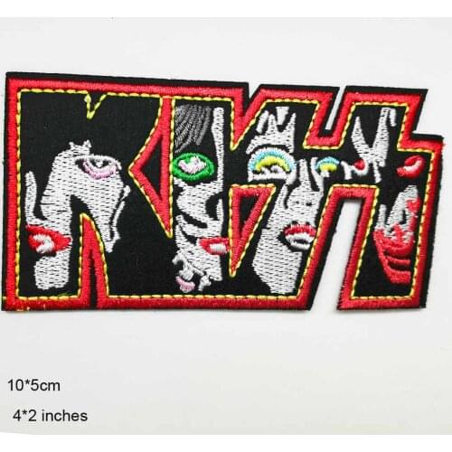 Punk Kiss Patches Iron On Embroidered Clothes Patches For Clothing Stickers Garment Wholesale