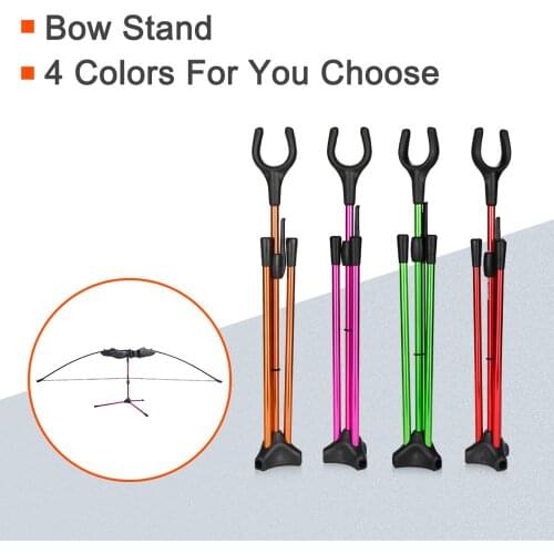 Bow Stand Aluminum Foldable Holder For Recurve Bow Longbow Compound Bow Archery
