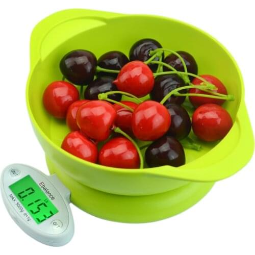 Portable Digital Kitchen Scales Food Diet Weight Balance 5000g/1g Precision Electronic Weighing Scales Cooking Tool with tray