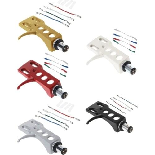 Turntable Headshell Mount Universal LP Phono Cartridge Replacement Phonograph Head Holder Stylus Lead Wire