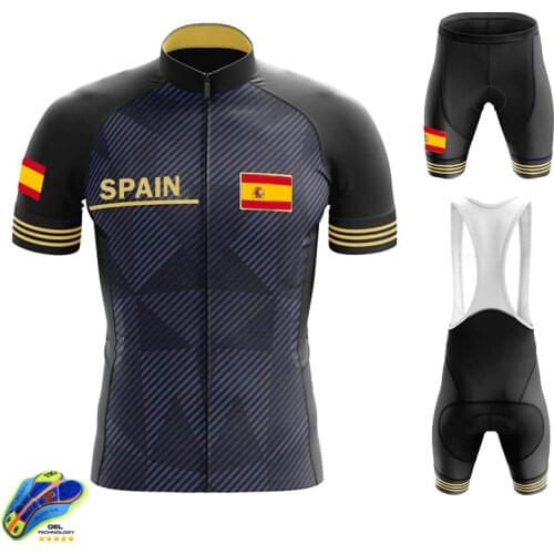 Spain Pro Cycling Team Bike Uniform 2021 Summer Cycling Jersey Quick Dry Men MTB Cycling Shirt Maillot Ropa Ciclismo Cycling set