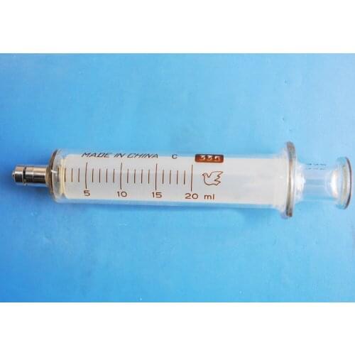 20ml luer lock glass syringe transparent graduate syringes