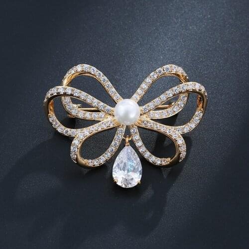 Christmas Fine Jewelry Brooches for Women 14k Yellow Gold Party Luxury Suit Dress Brooch Jewelry Trendy Bohemia Party Brooches